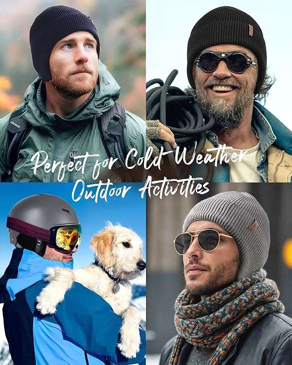 FURTALK Winter Beanie Hats with Earflap for Men Warm Fleece Line Knitted Outdoor Caps - Image 6