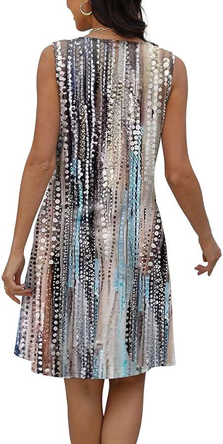 Disamer Beach Dresses for Women 2026 Vacation Swim Cover up V-Neck Summer Dress Button Down Sleeveless Boho Floral Sundress - Image 7