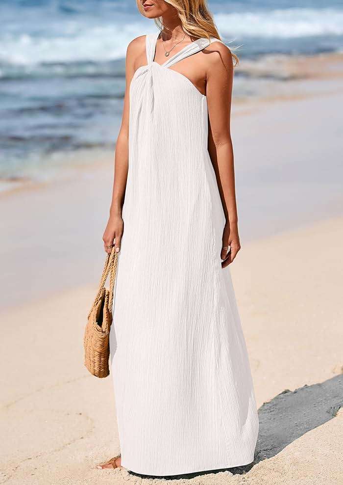 PRETTYGARDEN Womens 2026 Casual Long Summer Dresses Sleeveless Strappy Loose Flowy Beach Vacation Maxi Dress with Pockets - Image 4
