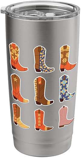 Retro Cowhide Riding Coors Cowboys Western Country Rodeo Stainless Steel Insulated Tumbler - Image 1