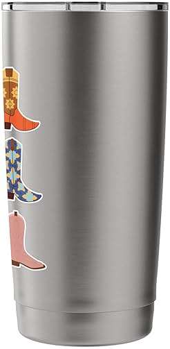 Retro Cowhide Riding Coors Cowboys Western Country Rodeo Stainless Steel Insulated Tumbler - Image 3
