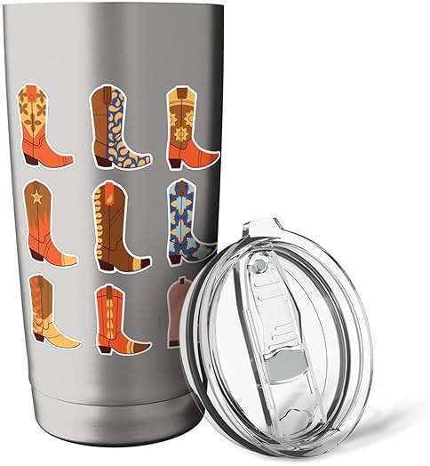 Retro Cowhide Riding Coors Cowboys Western Country Rodeo Stainless Steel Insulated Tumbler - Image 6