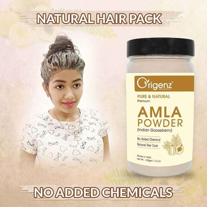 Amla Powder for Hair Care, Naturally Strong & Shiny Hair, Mask, Pack, Helps to Control Haifall,Indian Gooseberry, Repair Damage Hair & Skin Care - 100gm - Image 2