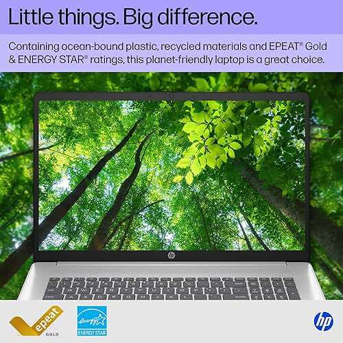 HP 17.3 inch Laptop, HD+ Display, AMD Ryzen 5 7520U, 16 GB RAM, 512 GB SSD, AMD Radeon Graphics, Windows 11 Home, Natural Silver, 17-cp2199nr - Image 6
