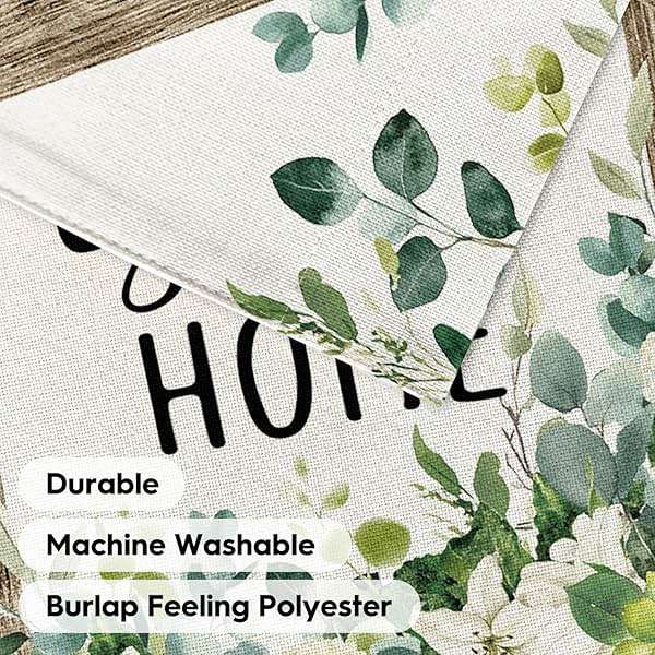AVOIN colorlife Home Sweet Home Spring Floral Garden Flag 12x18 Inch Double Sided Outside, Eucalyptus Flowers Seasonal Welcome Yard Outdoor Flag - Image 7