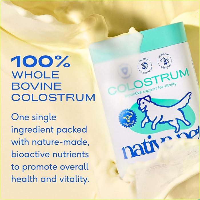 Native Pet Colostrum for Dogs - Bovine Colostrum Powder - Dog Allergy Relief, Itchy Skin Relief, Immune Support & Gut Health - 100% Single-Ingredient Supplement with Bioactive Nutrients - 120 Scoops - Image 5