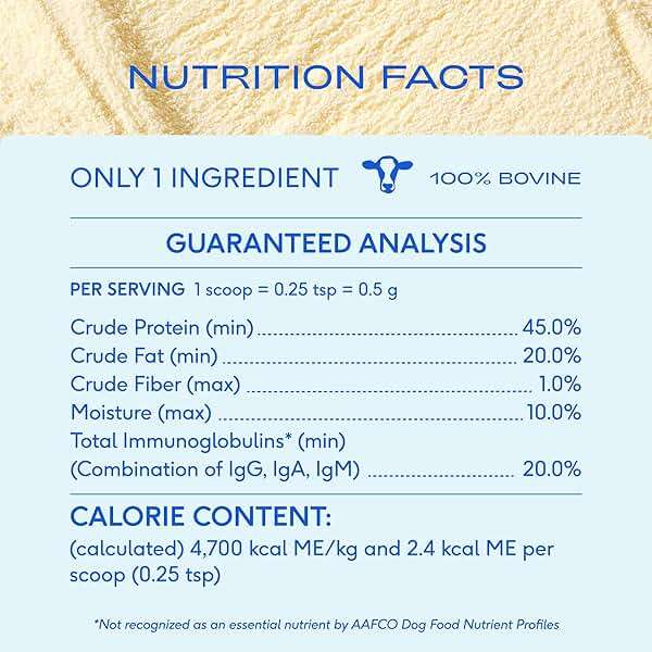 Native Pet Colostrum for Dogs - Bovine Colostrum Powder - Dog Allergy Relief, Itchy Skin Relief, Immune Support & Gut Health - 100% Single-Ingredient Supplement with Bioactive Nutrients - 120 Scoops - Image 8