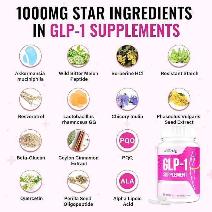 VINNETLLOY GLP-1, GLP-1 Supplements for Women, GLP1 with Berberine & Akkermansia Probiotic, 14 in 1 Natural Formula for GLP 1 Levels, Metabolism*, lmmune, Gut & Digestion, Energy, Vegan, 60 Capsules - Image 4