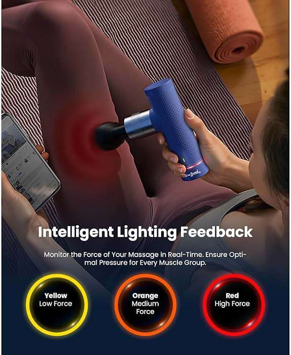 BOB AND BRAD A7 Pro Massage Gun with Heat & Cold Therapy for Back Pain & Recovery - 11mm Deep Tissue, Portable Quiet Handheld Gun, FSA-HSA Eligible with Case - Image 7