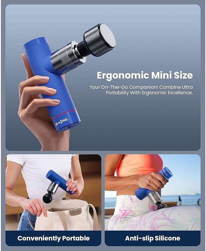BOB AND BRAD A7 Pro Massage Gun with Heat & Cold Therapy for Back Pain & Recovery - 11mm Deep Tissue, Portable Quiet Handheld Gun, FSA-HSA Eligible with Case - Image 9