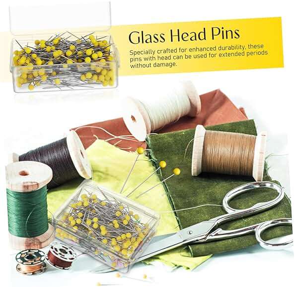 KALLORY Versatile Glass Head Pins 500 Straight Pins for Jewelry Making Dressmaking Crafts - Image 4