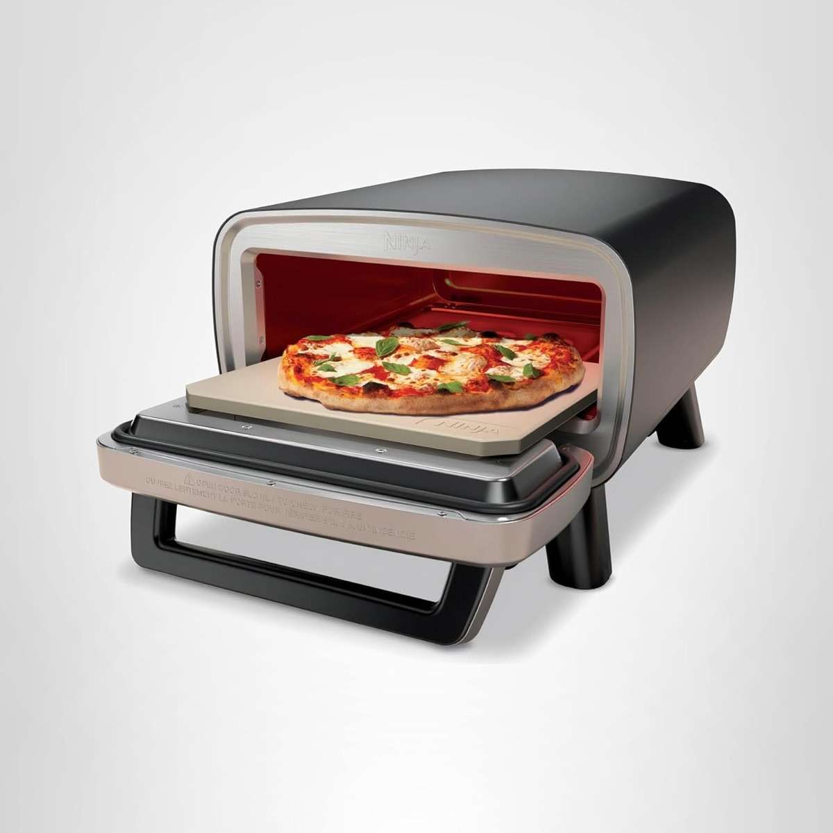 Ninja Artisan Electric Outdoor Pizza Oven with Stone | 12-inch Pizza in 3-minutes | 700F Max Temp | 5-in-1 Functionality – Pizza, Bake, Broil, Proof & Warm | Makes Full Meals | Gray | MO201 - Image 9
