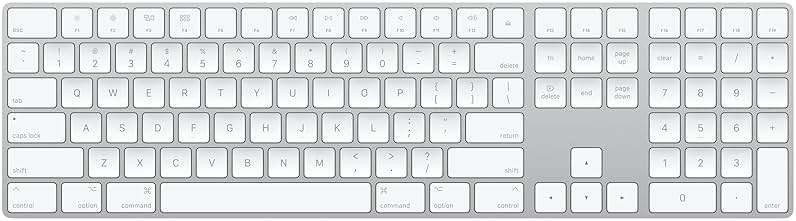 Apple Magic Keyboard with Numeric Keypad: Wireless, Bluetooth, Rechargeable. Works with Mac, iPad, or iPhone; US English - White - Image 1