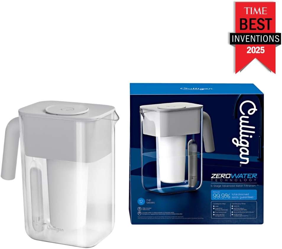 Culligan with ZeroWater Technology 12-Cup Water Filter Pitcher – Includes 5-Stage Advanced Water Filter, IAPMO Certified to Reduce Lead, Total PFAS (Forever Chemicals), Mercury, Fluoride, and Chlorine - Image 2
