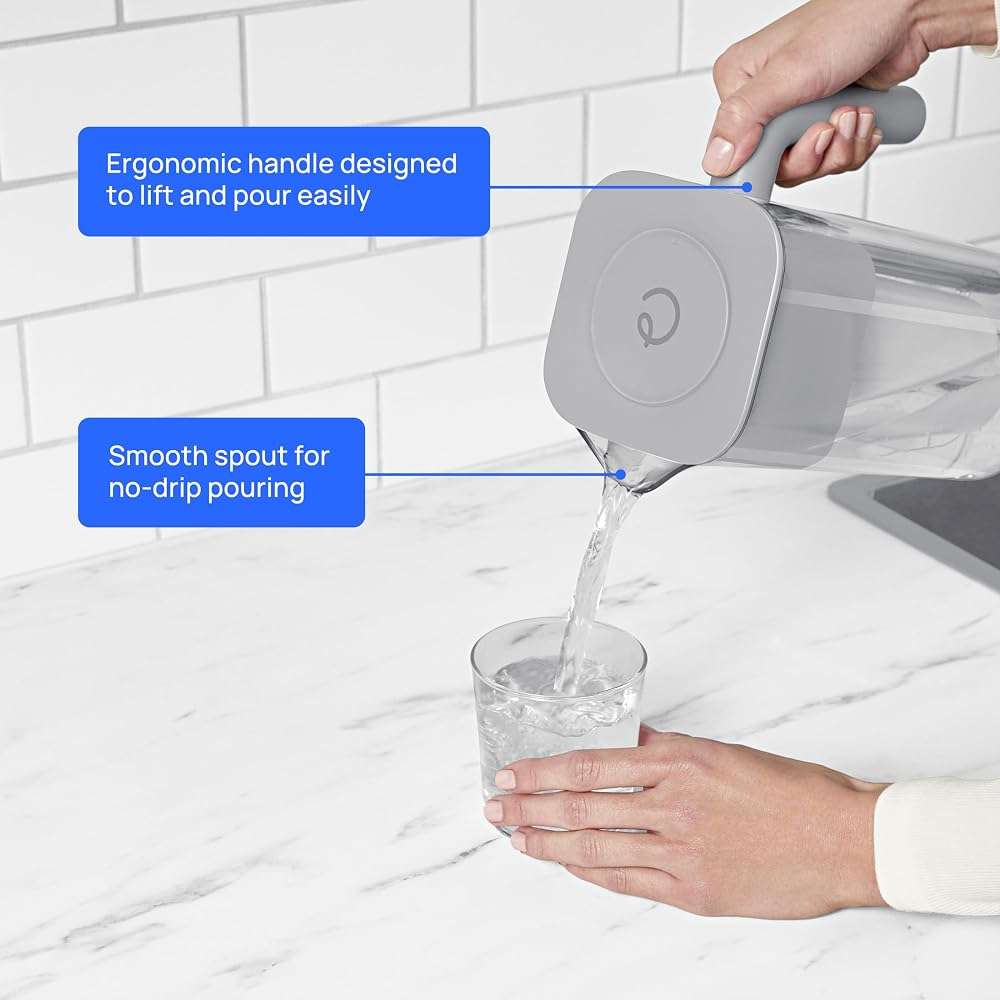 Culligan with ZeroWater Technology 12-Cup Water Filter Pitcher – Includes 5-Stage Advanced Water Filter, IAPMO Certified to Reduce Lead, Total PFAS (Forever Chemicals), Mercury, Fluoride, and Chlorine - Image 8