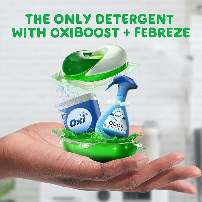 Gain Flings Laundry Detergent Pacs with Odor Defense, 102 Count, Super Fresh Blast Scent, HE 3in1 Detergent Pacs with Febreze and Oxi - Image 2