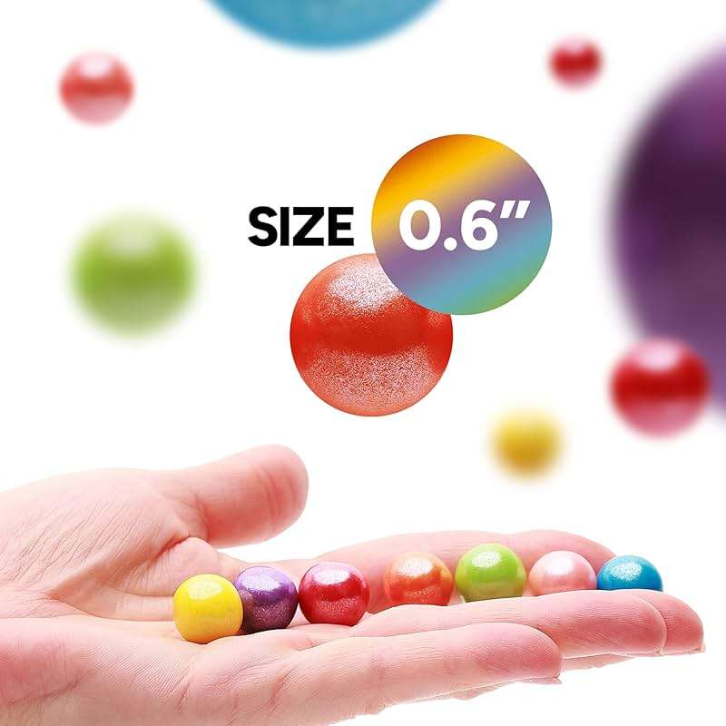 Shimmer Gumballs for Gumball Machine Pearl Assorted Candy - MIX Fruit Flavored Gum 15 oz Chewing Gum - Nostalgic Bubble Gum for Kids, Party Favors Easter Basket Sweet Treats, 16mm (0.62 inch) - Image 3