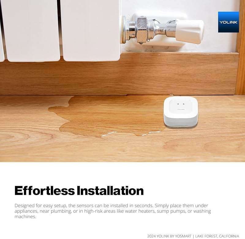 YoLink Water Leak Starter Kit: Hub + 2 Leak Sensor 1 (Silent), LoRa Long-Range, App/SMS/Email Alerts, D2D Offline Triggers, 2 AAA Up to 5-Year Battery, Compatible with Alexa/IFTTT/Home Assistant - Image 6