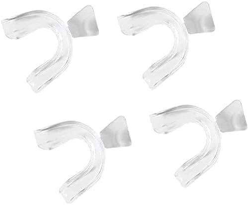 4Pcs Transparent Mouth Guard Silicone Grinding Guard Teeth Whitening Tray Sleeping Gum Shield for Sports Bruxism Bite Guard Easy to Use,Teeth Grinding Guards, Health and Household, Oral Pain Relief - Image 1