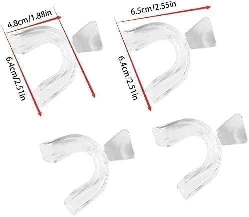 4Pcs Transparent Mouth Guard Silicone Grinding Guard Teeth Whitening Tray Sleeping Gum Shield for Sports Bruxism Bite Guard Easy to Use,Teeth Grinding Guards, Health and Household, Oral Pain Relief - Image 2