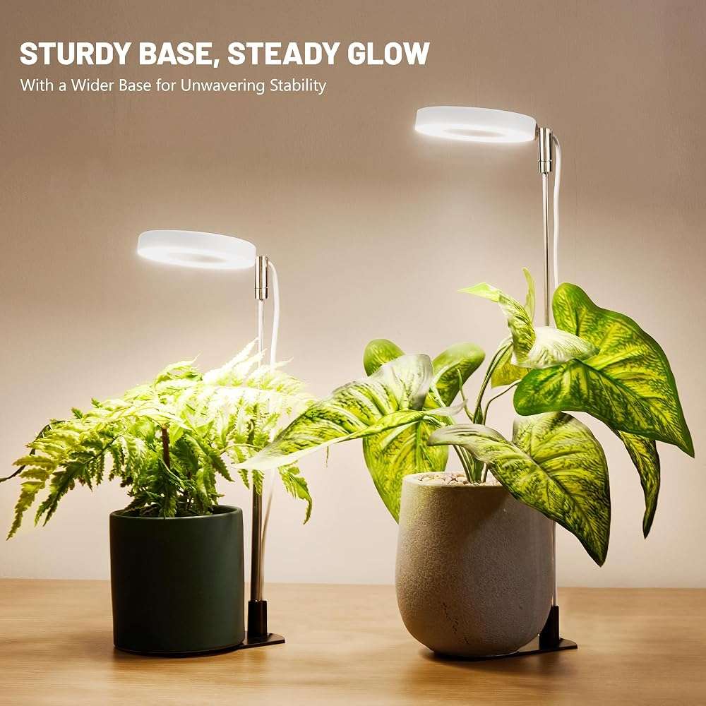 LBW Grow Light for Indoor Plants, Full Spectrum Plant Light with Base, Height Adjustable Plant Growing Lamp with Auto On/Off Timer 6/8/12/16H, 3 Colors,5 Dimmable Brightness, for Small Plants, White - Image 7