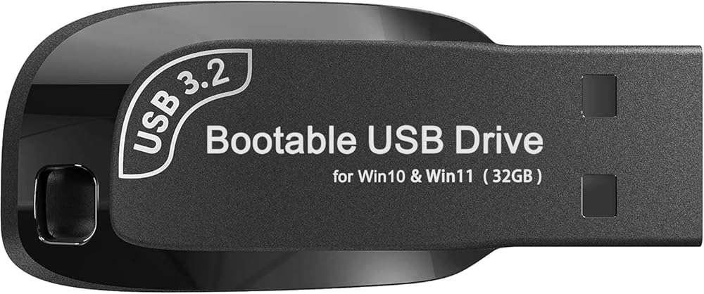 32GB - Bootable USB Driver 3.2 for Windows 11 & 10, Password Reset, Network Drives (WiFi & LAN), No TPM Required, Reinstall,Recovery Windows, Supported UEFI and Legacy, Compatible All Computers - Image 1