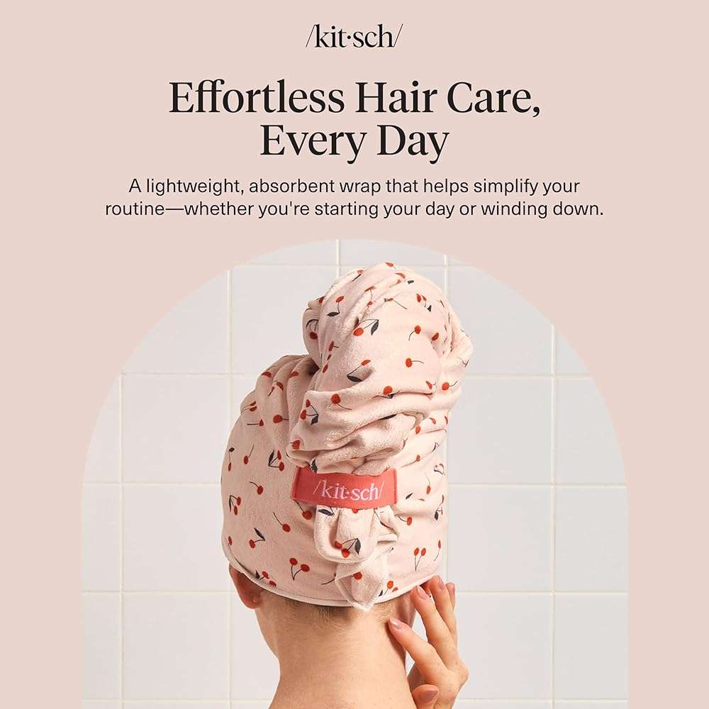 Kitsch Plush Microfiber Hair Towel Wrap for Women – Ultra Absorbent Microfiber Bath Towels for Wet, Curly, Long or Short Hair – Anti-Frizz Hair Wrap, Great Hair Care Gifts for Women - Image 9