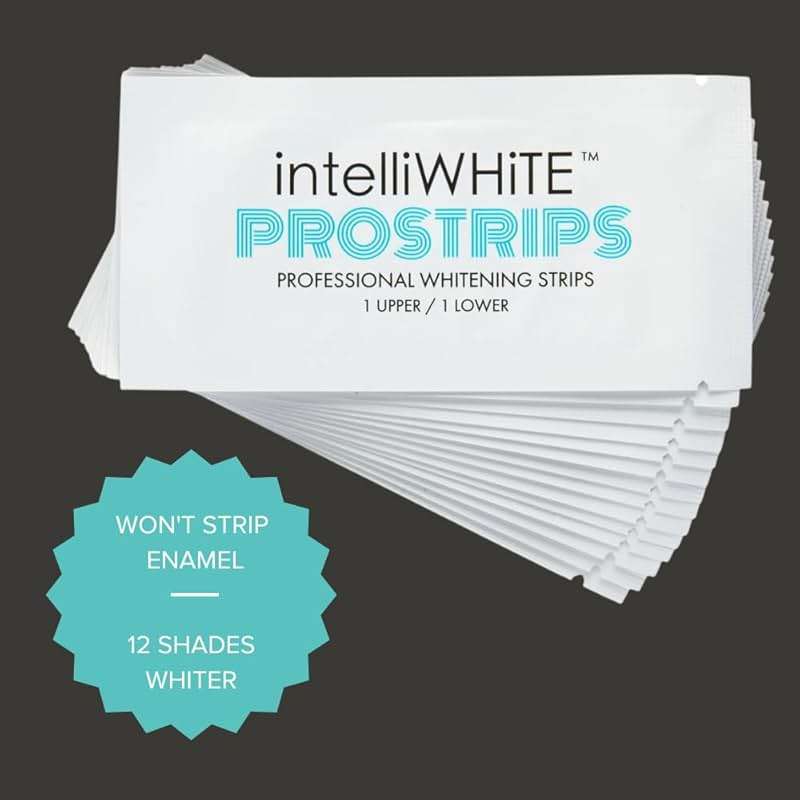 IntelliWHiTE ProStrips Teeth Whitening Strips, 28 Day Treatment, Whitens Up to 12 Shades, Enamel-Safe Gentle Remineralizing Formula, Dentist Formulated for Sensitive Teeth, (56pk Mint Flavor) - Image 1