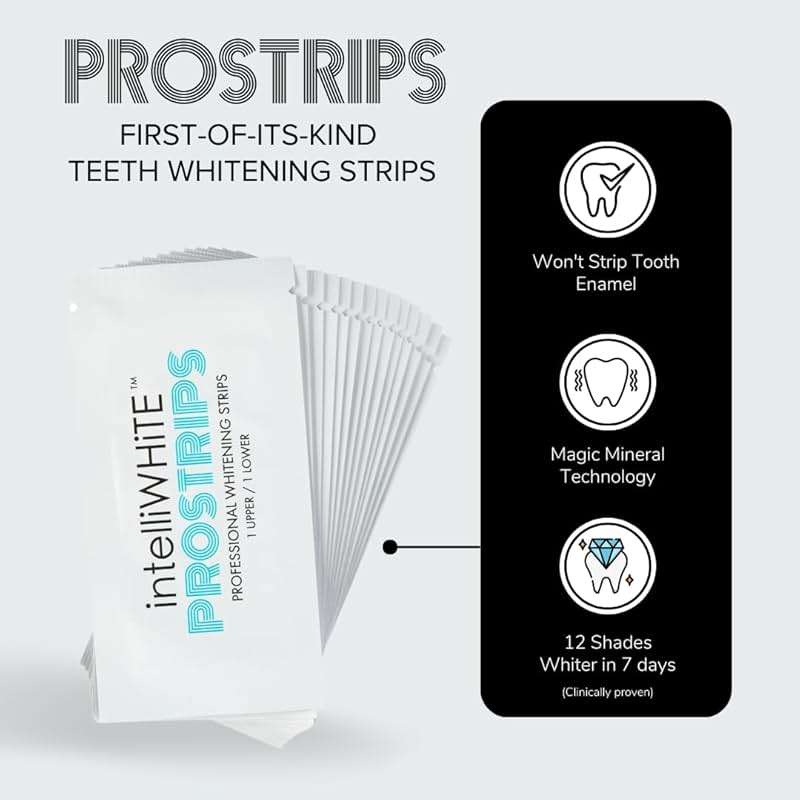 IntelliWHiTE ProStrips Teeth Whitening Strips, 28 Day Treatment, Whitens Up to 12 Shades, Enamel-Safe Gentle Remineralizing Formula, Dentist Formulated for Sensitive Teeth, (56pk Mint Flavor) - Image 6
