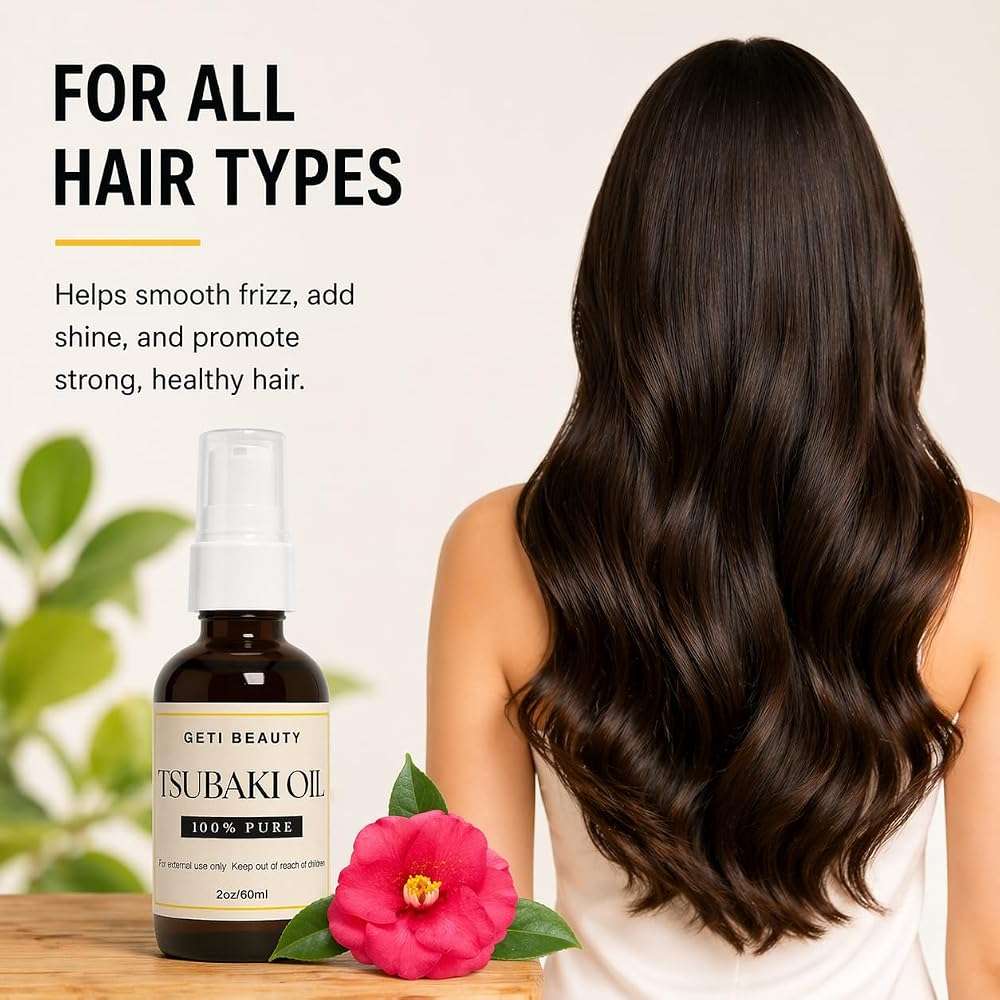 Tsubaki Oil 100% Pure for Hair, Skin & Nails – Pure Lightweight Japanese Beauty Secret - Non-Greasy Fast Absorbing Moisturizing Hair and Face Oil for Daily Care - Image 4