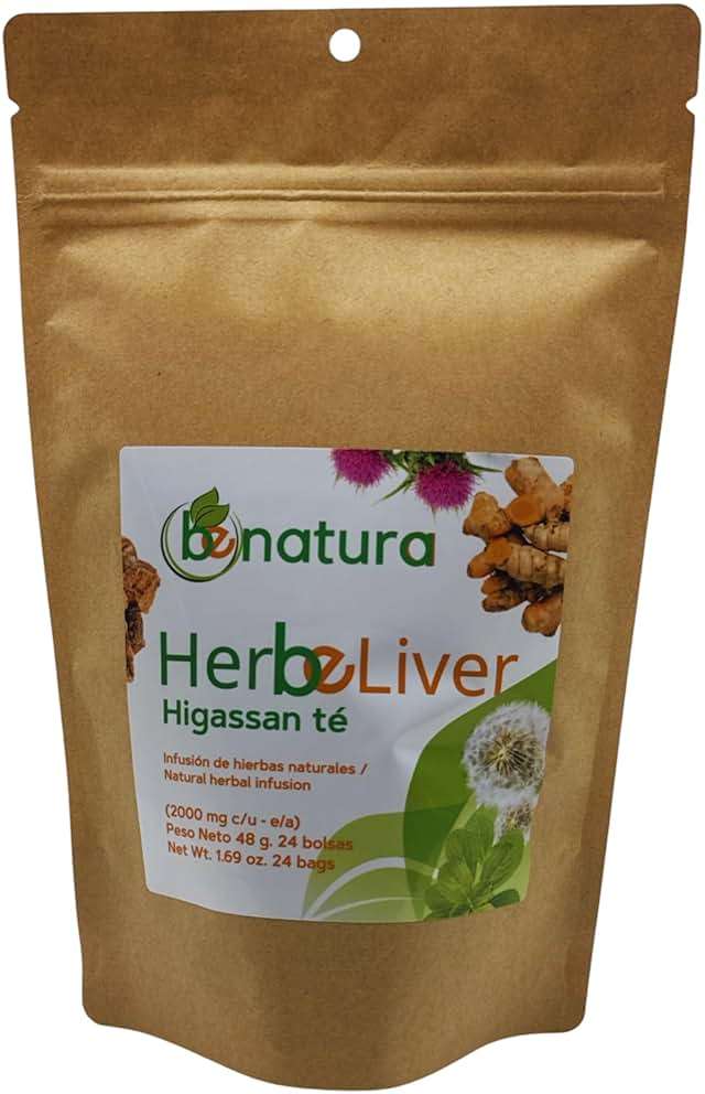 Cardo mariano, curcuma, diente de leon, boldo & cuachalalate TE (Milk thistle, turmeric, dandelion, boldo & cuachalalate) 24 Tea Bags, 100% natural herbal infusion, vegan, higassan te| HerbeLiver support - Image 4