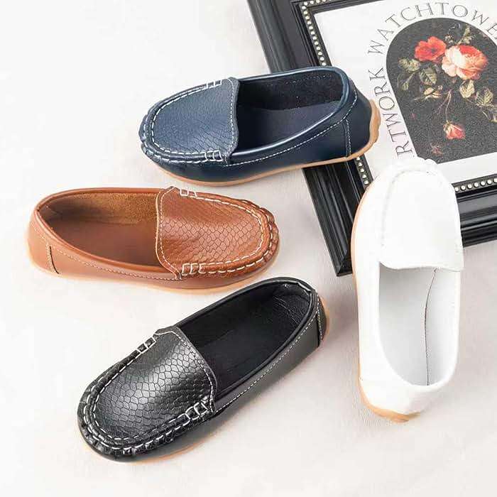Fudaolee Boys Girls Loafers Dress Flats Slip-On Oxford Casual Moccasins School Walking Boat Shoes(Toddler/Little Kid/Big Kid) - Image 6