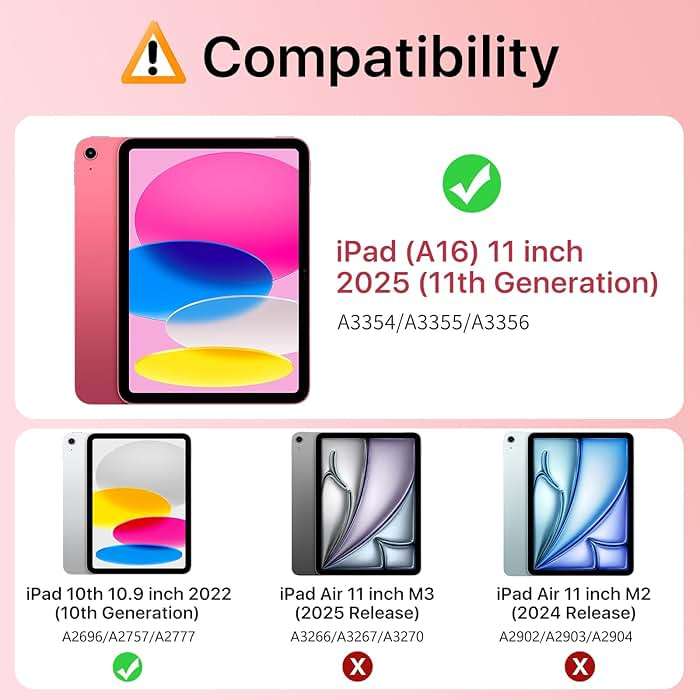 MoKo for iPad (A16) 11th Generation Case 11 Inch 2025, iPad 10th Generation Case 10.9 Inch 2022 with Pencil Holder, Slim Light Trifold Protective Cover with Hard PC Translucent Back Shell, Pink - Image 2