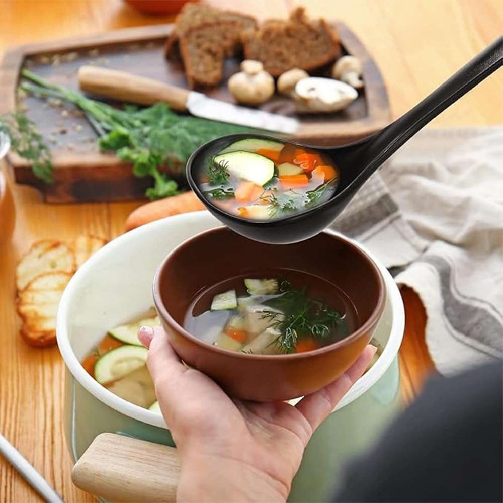 Large Plastic Serving Spoons,Disposable Heavy Duty Serving Spoons,Long Handle Scoop Soup Rice Ladle for Party Catering Buffet Restaurant,20 Pieces - Image 2