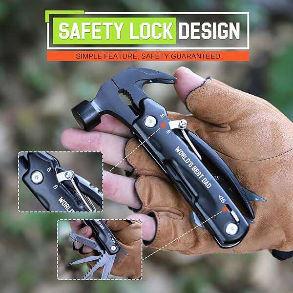 Fathers Day Dad Gifts from Daughter Wife - Gift for Dad, Dads Gift for Fathers Day - Birthday Gift, Christmas Presents for Father, Husband Stepdad, Men - Multitool Hammer from Daughter Son - Image 7