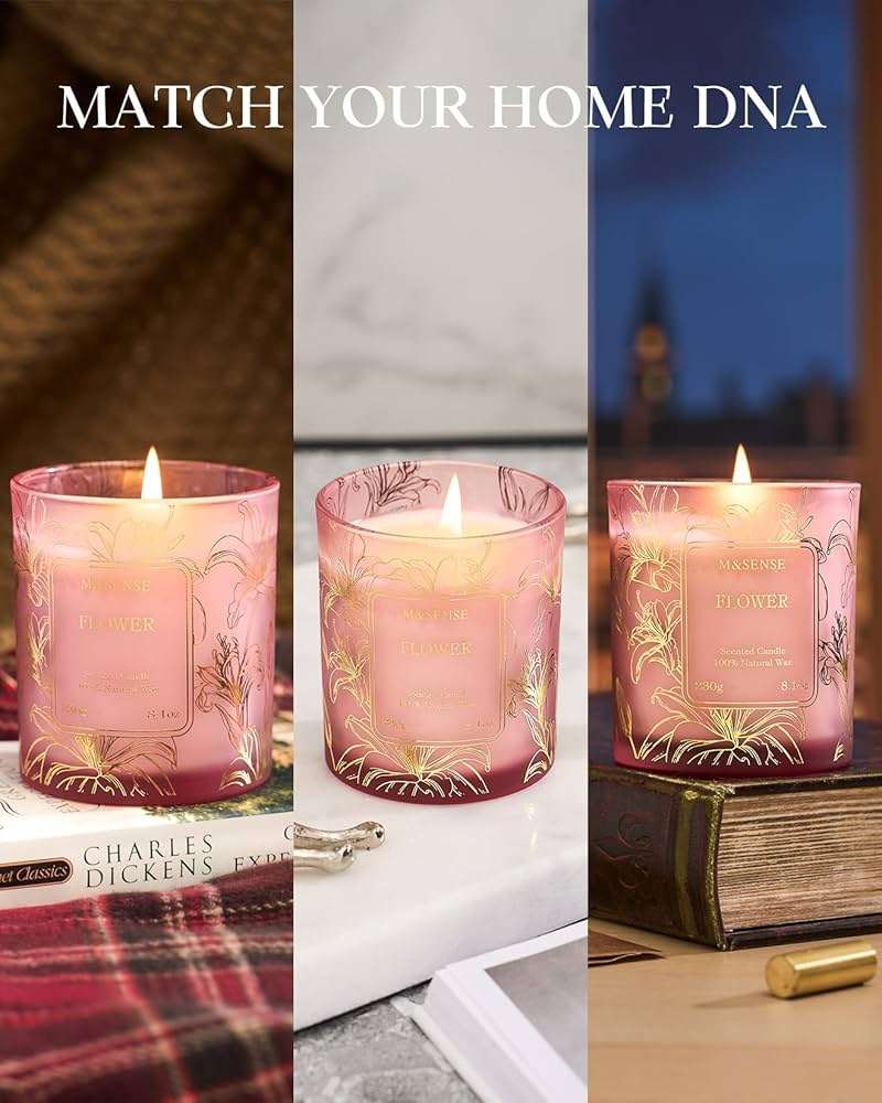 M&SENSE Mango Green Tea Soy Candle, 8.1oz 42H Slow Burning Non Toxic, Tropical Tea Aromatherapy, Summer Relaxation Gift - Image 8