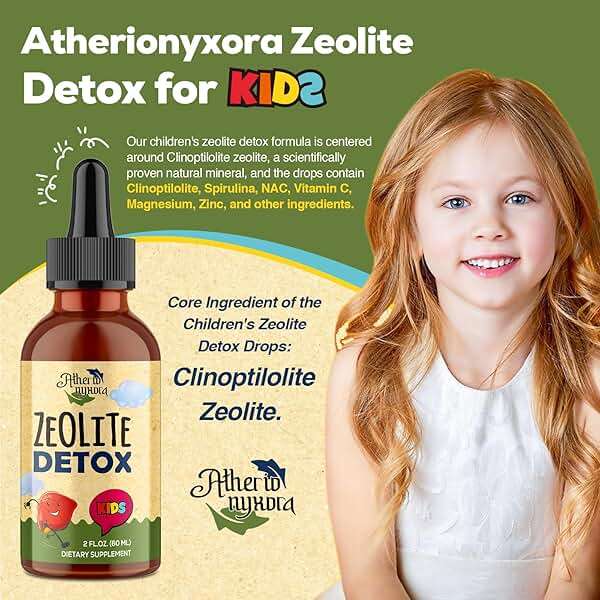 Atherionyxora Zeolite Detox for Kids - Detox Supplement, Gentle & Natural & Sweet-Tasting, Contains Clinoptilolite Zeolite, Vitamin C, Magnesium, and Zinc,120ml - Image 2