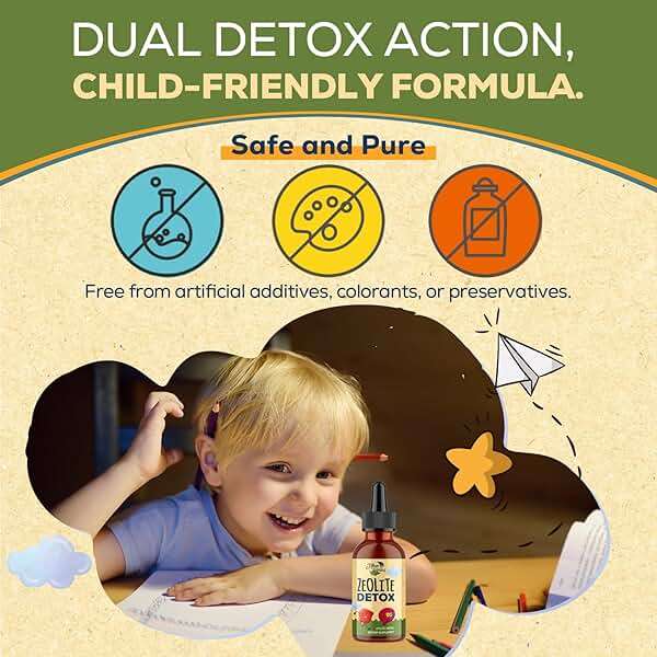 Atherionyxora Zeolite Detox for Kids - Detox Supplement, Gentle & Natural & Sweet-Tasting, Contains Clinoptilolite Zeolite, Vitamin C, Magnesium, and Zinc,120ml - Image 3