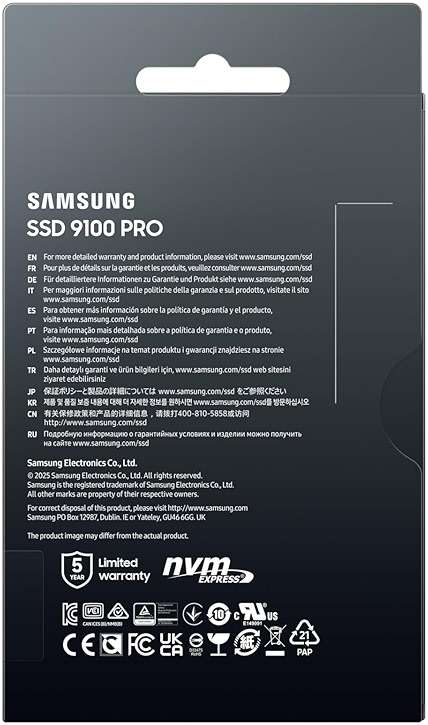 Samsung SSD 9100 PRO 2TB, PCIe 5.0x4 M.2 2280, Seq. Read Speeds Up to 14,700MB/s, Best for AI Computing, Gaming and Heavy Duty Workstations (MZ VAP2T0B/AM) - Image 10