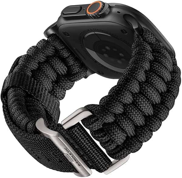 Magnetic Watch Band Compatible with Apple Watch 49mm 46mm 45mm 44mm 42mm Bands for Men Women + R-Nylon Handmade Survival Paracord Band - Image 6