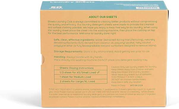 Sheets Laundry Club - Liquidless Laundry Detergent Sheets, 100 Loads - Fragrance Free Scent, Eco-Friendly, Quick-Dissolving Formula, Hypoallergenic, Septic Safe, Plastic-Free Packaging - 50 Sheets - Image 2
