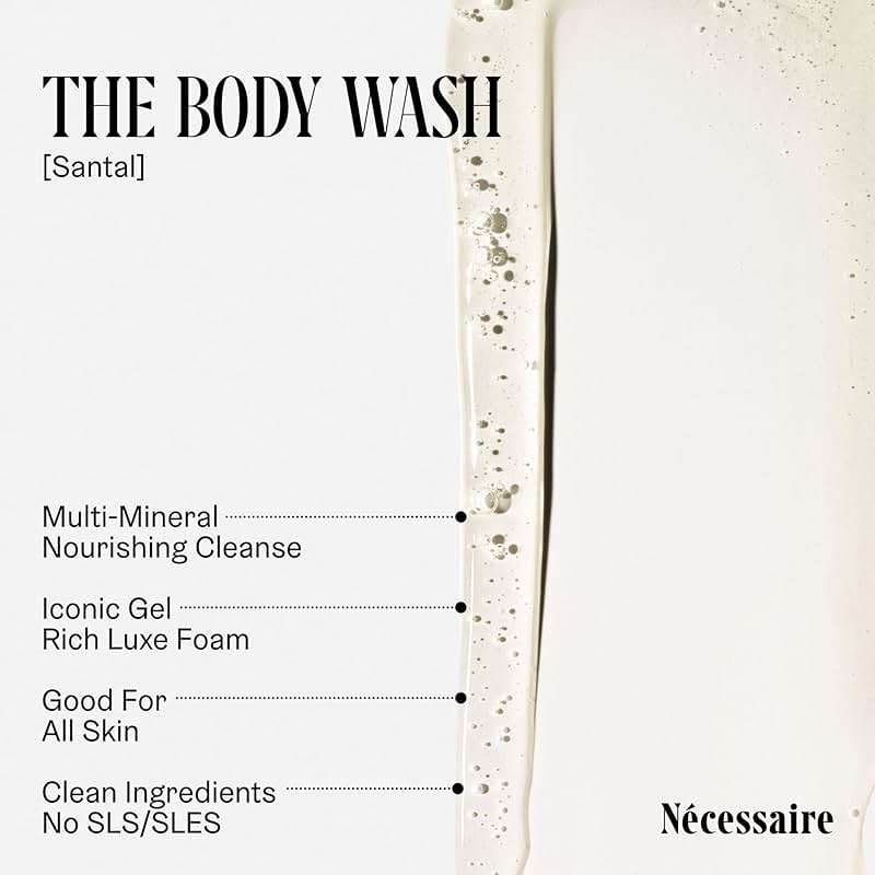 Nécessaire Body Essentials - Skin Care Gift Set For Women + Men - Travel-Size Body Wash, Body Lotion + Deodorant | Dermatologist-Tested. Hypoallergenic | Vegan | Aluminum-Free Deodorant (Santal) - Image 2