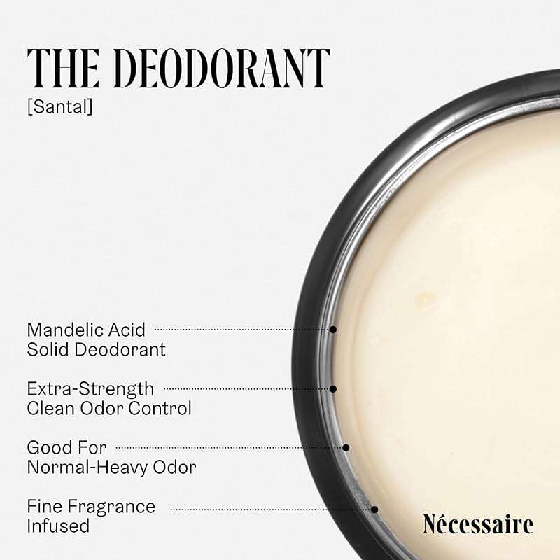 Nécessaire Body Essentials - Skin Care Gift Set For Women + Men - Travel-Size Body Wash, Body Lotion + Deodorant | Dermatologist-Tested. Hypoallergenic | Vegan | Aluminum-Free Deodorant (Santal) - Image 4