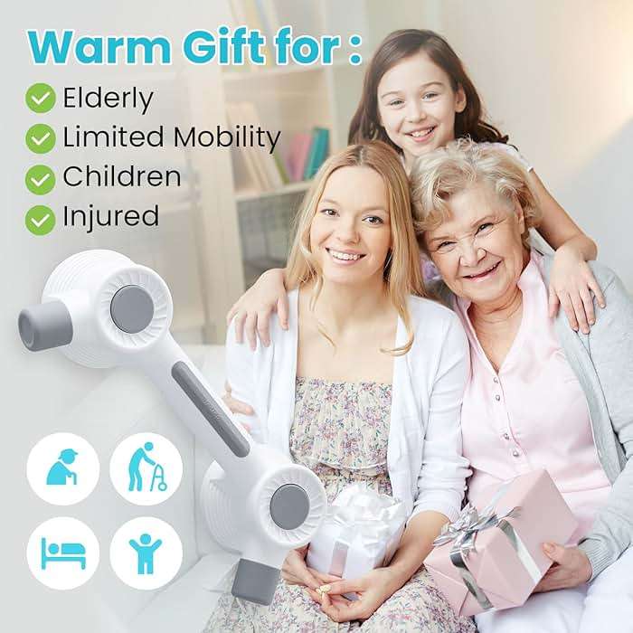 TAILI Grab Bars for Bathtubs and Showers, Super Strong Adhesive Grab Bar for Seniors, Bathroom Safety Grip for Microcrack Tile, Shower Handles Rails for Elderly,Drill-Free Waterproof(350 lbs Capacity) - Image 8