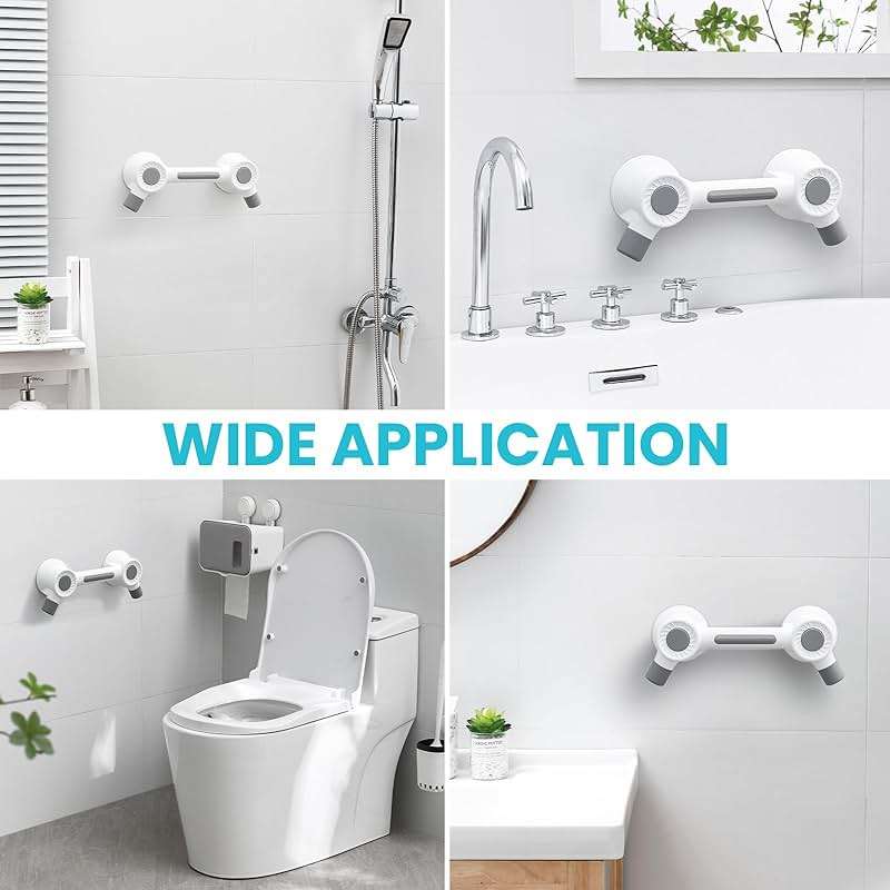 TAILI Grab Bars for Bathtubs and Showers, Super Strong Adhesive Grab Bar for Seniors, Bathroom Safety Grip for Microcrack Tile, Shower Handles Rails for Elderly,Drill-Free Waterproof(350 lbs Capacity) - Image 9