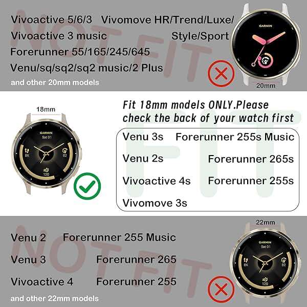 Laband 18mm Colorful Sport Silicone Watch Band Compatible With Garmin Venu 3S 41mm/Venu 2S/Vivoactive 4S/Vivomove 3S/Venu 4 41mm/Forerunner 255S/Forerunner 265S,Recycled Plastic Soft Sport Strap - Image 4