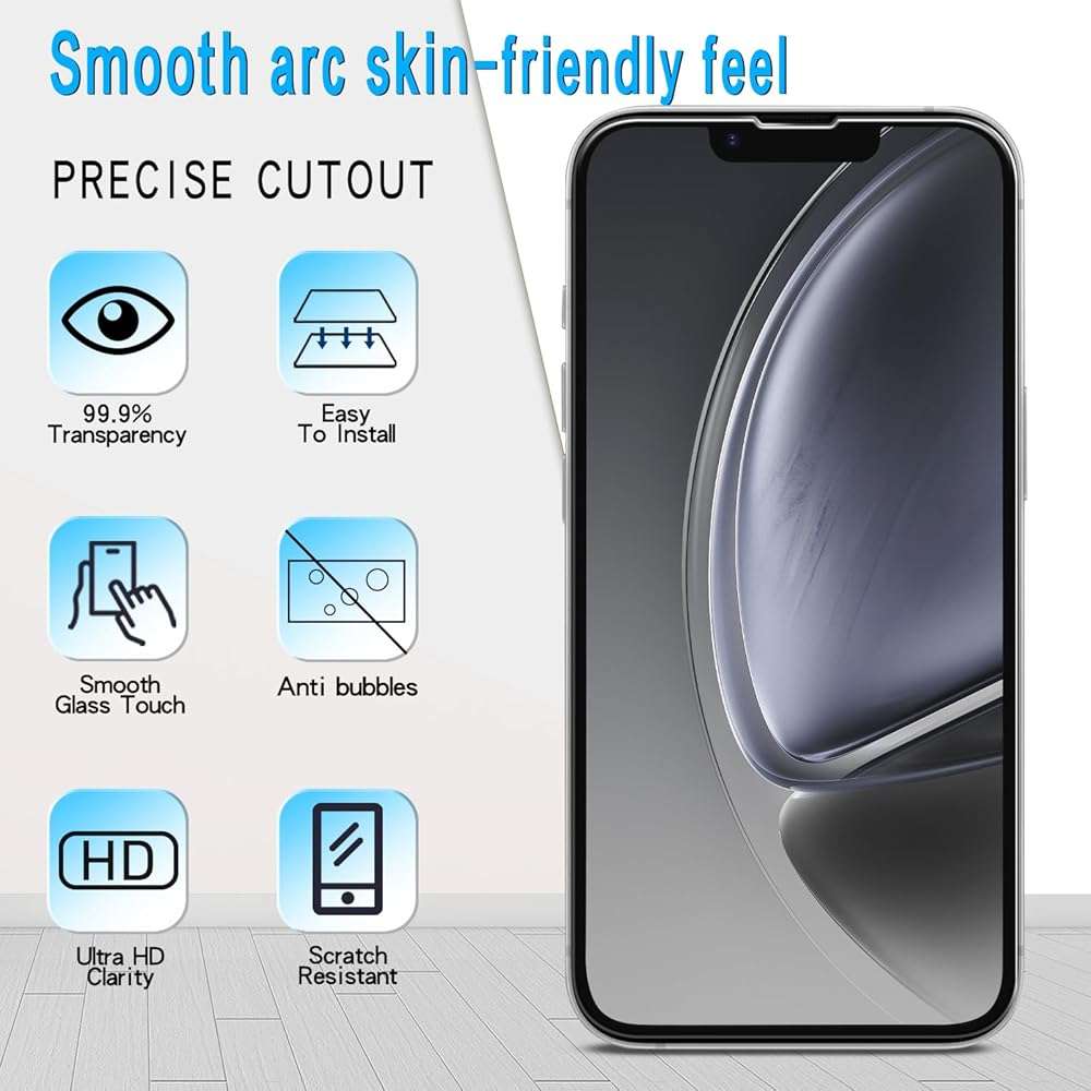 Slanku [3 Pack Screen Protector for iPhone 17e/16e Tempered Glass, NO Bubbles, Anti Scratch, Case Friendly, Easy to install - Image 3