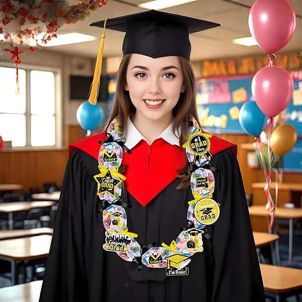 Candy Leis for Graduation 2026 Candy Leis Tubing Making Ket Graduation Lei Accessories Ribbon Grad Stickers DIY Grad Candy Bag for Grad Party Favor - Image 2