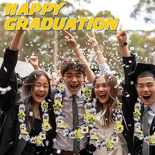 Candy Leis for Graduation 2026 Candy Leis Tubing Making Ket Graduation Lei Accessories Ribbon Grad Stickers DIY Grad Candy Bag for Grad Party Favor - Image 6