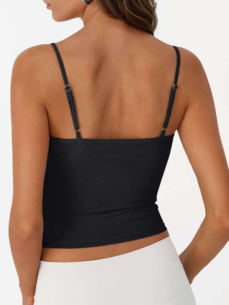 Trendy Queen Womens Summer Double Lined Adjustable Spaghetti Strap Tank Top - Image 4
